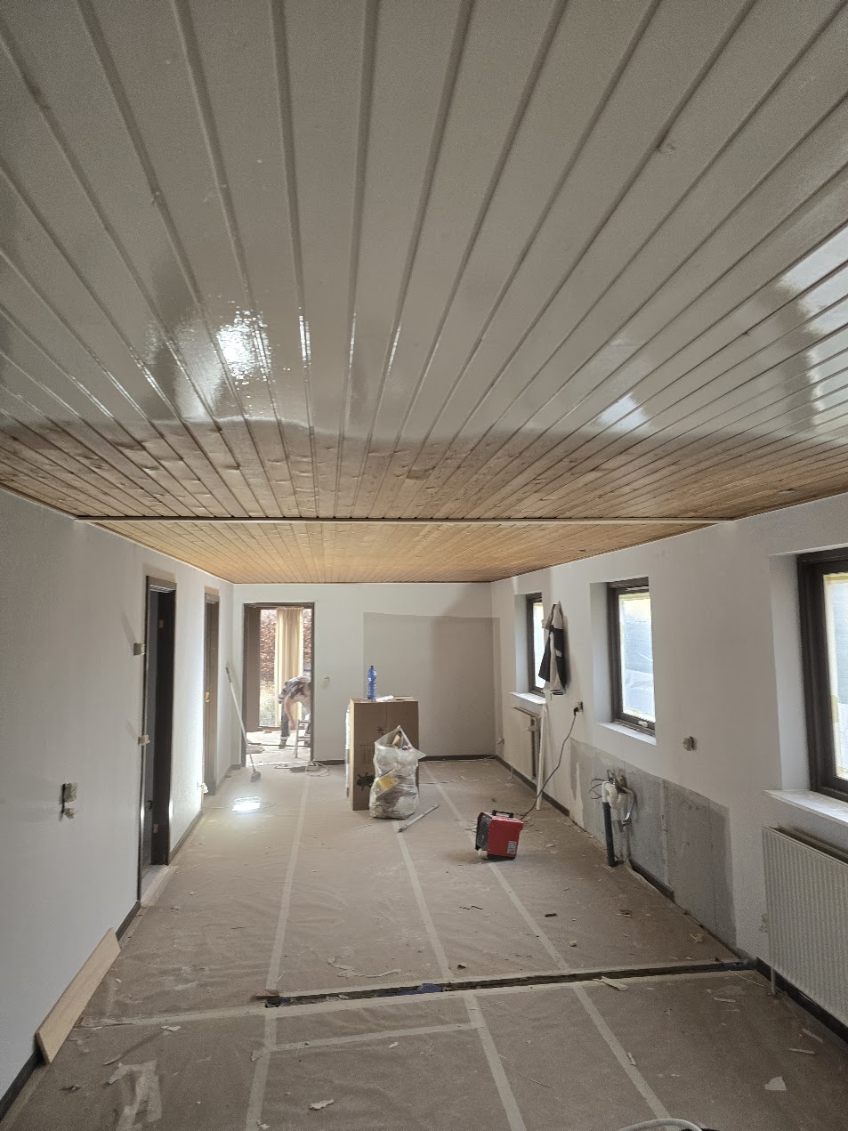 Sprøjtemalet træloft reference 9