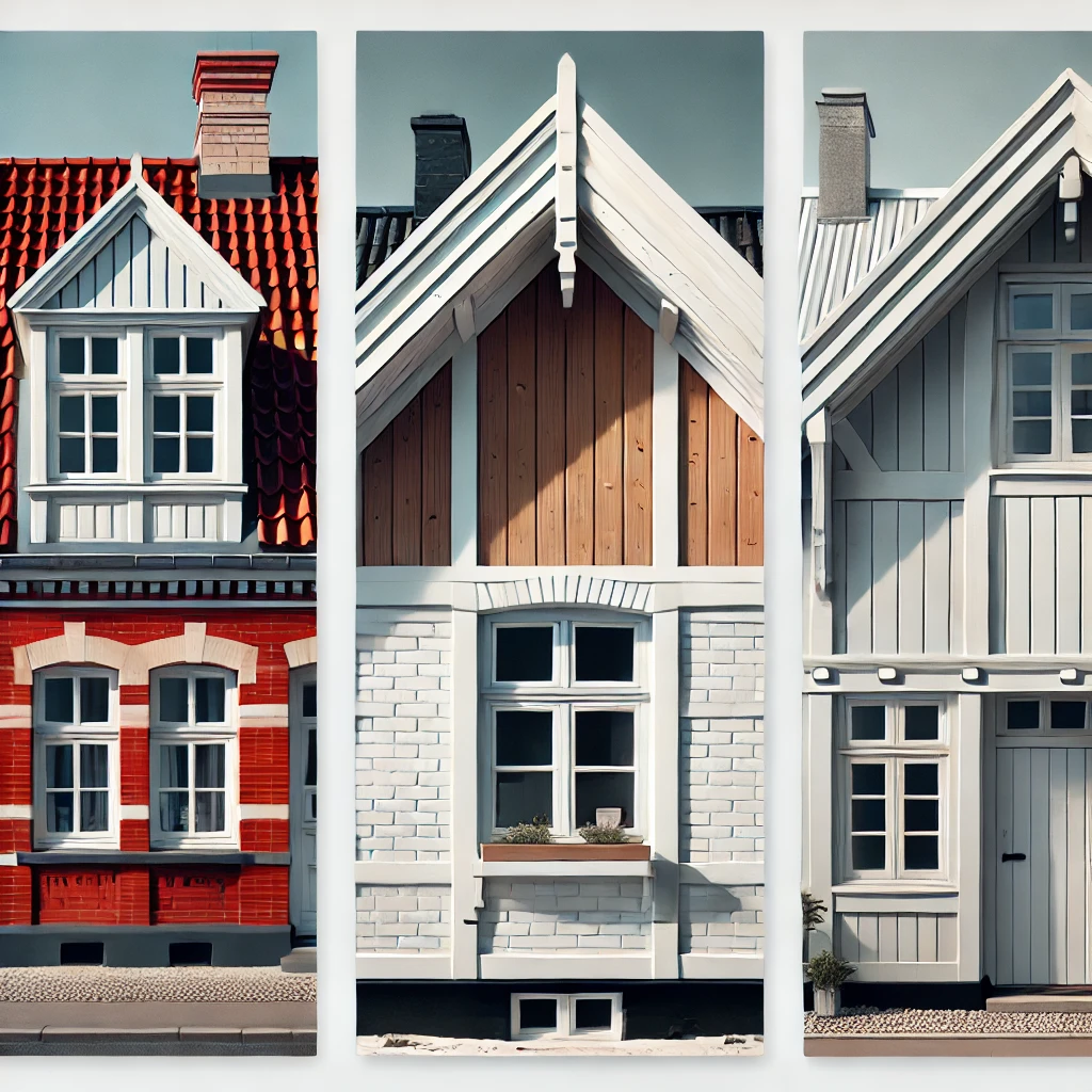 Various gables and eaves painted to high quality standards